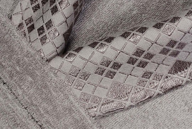 Turkish Cotton Bathrobe For Men 1 PC - Grey ( L )