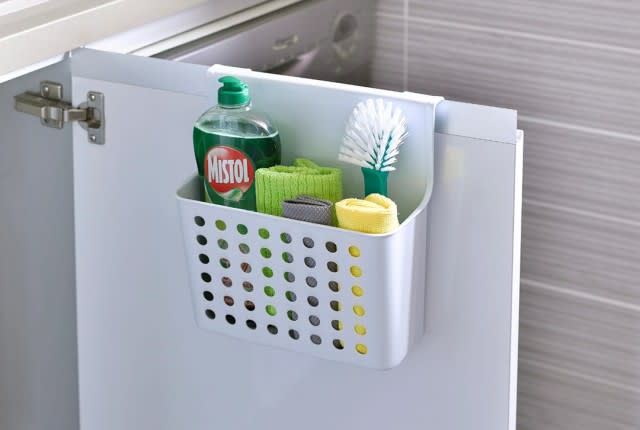 Plastic Detergent hanging basket - White