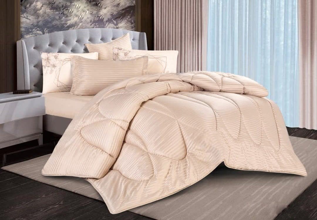 Carson Hotel Striped Comforter Set 6 PCS - King Pink