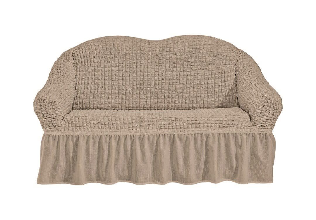 Liliana Turkish Stretch Sofa Cover 2 Seaters - Beige