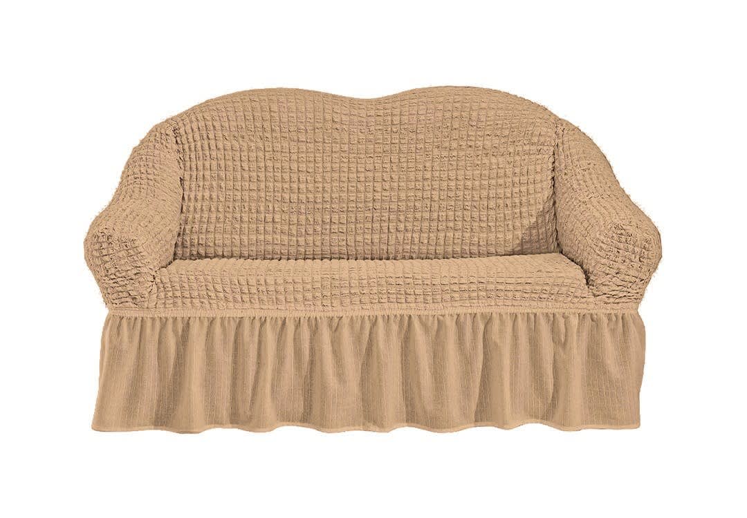 Liliana Turkish Stretch Sofa Cover 2 Seaters - Caramel