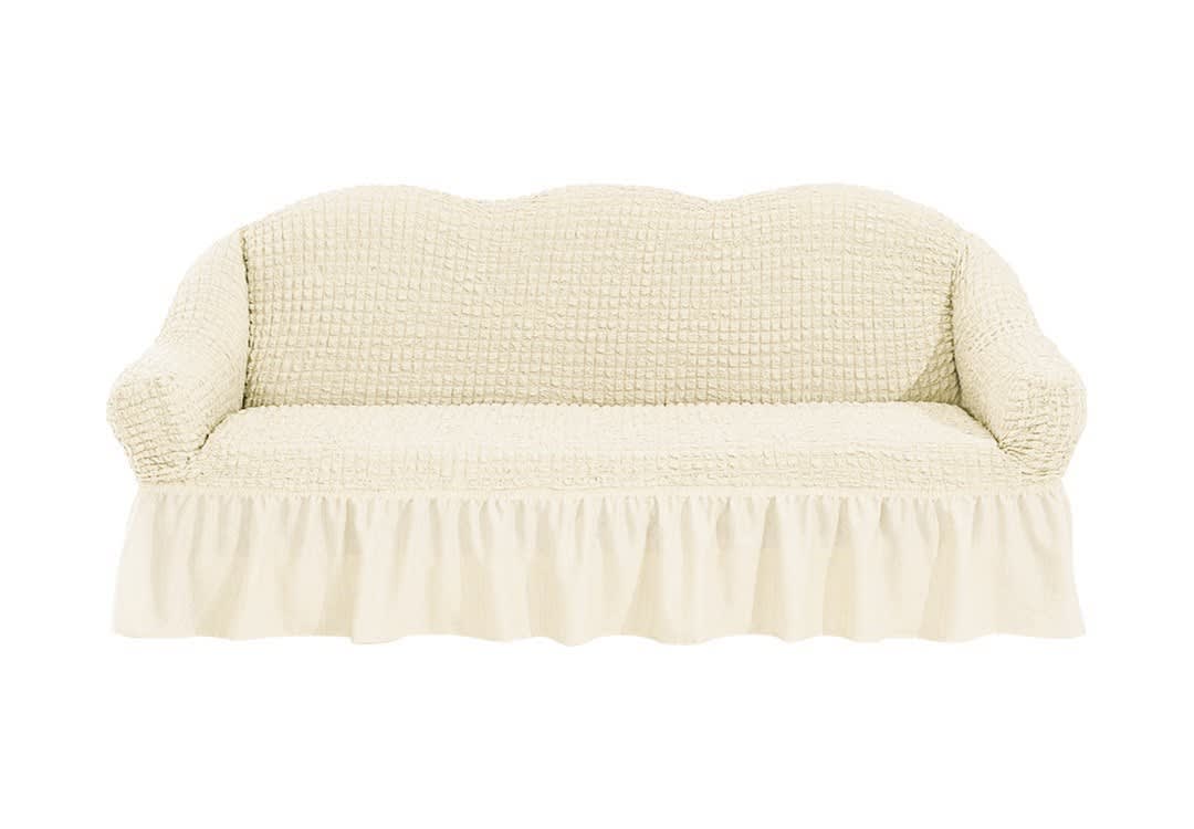 Liliana Turkish Stretch Sofa Cover 3 Seaters - Cream