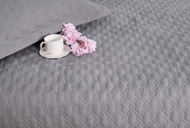 Armada Cotton Bedspread Set 2 PCS - Single Grey