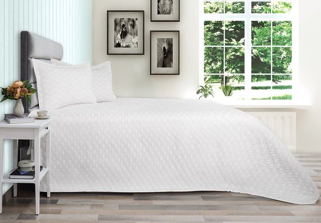 Armada Cotton Bedspread Set 2 PCS - Single White
