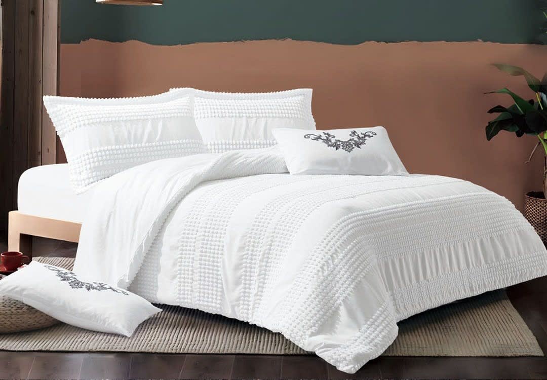 Parlmo Comforter Set 4 PCS - Single White
