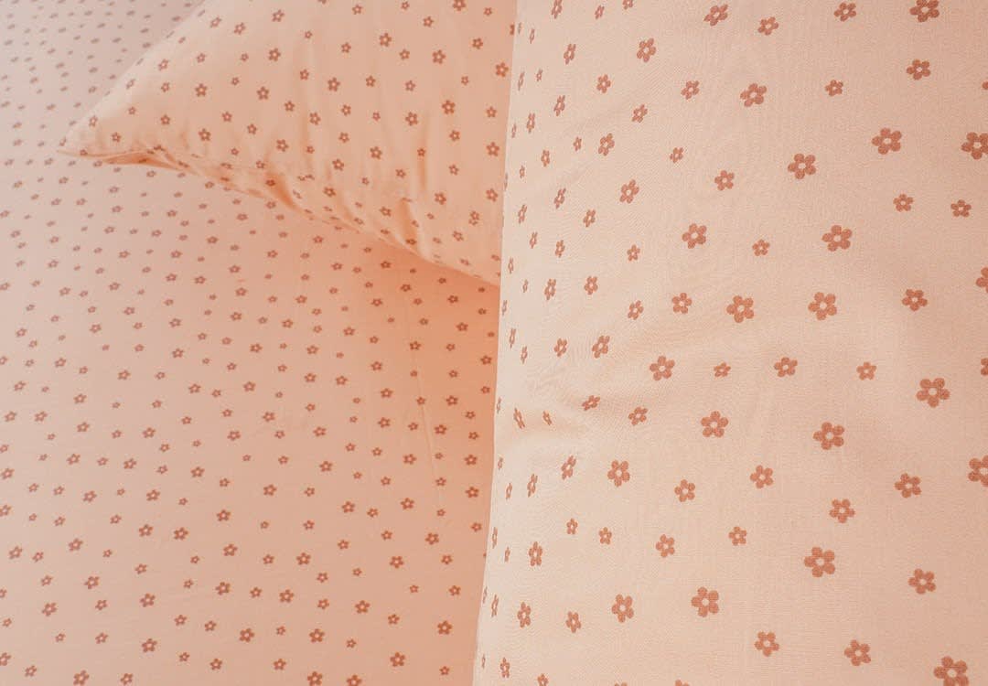 ARTEX Decorated Fitted sheet Set 3 PCS - King Peach