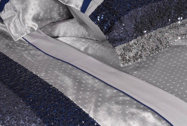 Turkish Jacquard Cotton Bedspread Set 4 PCS - King Silver