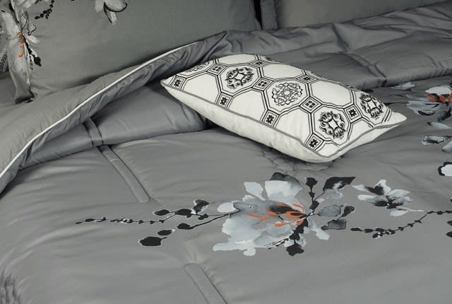 Brasilia Comforter Set 7 PCS - King Grey