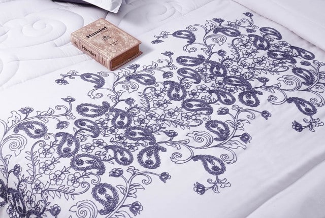 Cannon Cotton Embroidered Comforter Set 6 PCS - King L.Lavender & Blue