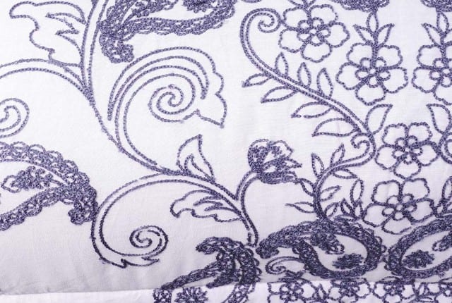 Cannon Cotton Embroidered Comforter Set 6 PCS - King L.Lavender & Blue