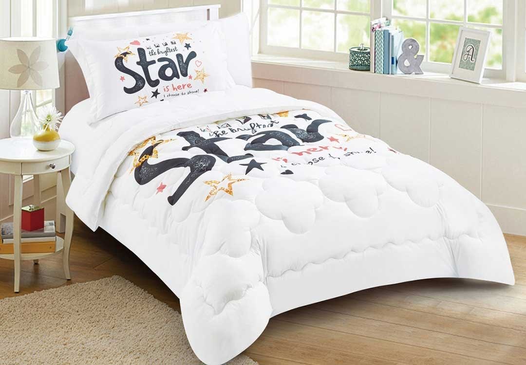 Valentini Kids Comforter Set 4 PCS - White