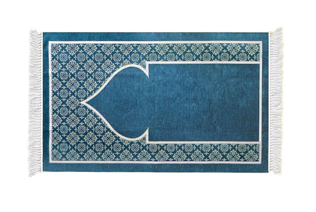 FCC Prayer Carpet For Decor - ( 115 X 70 ) cm - L.Blue