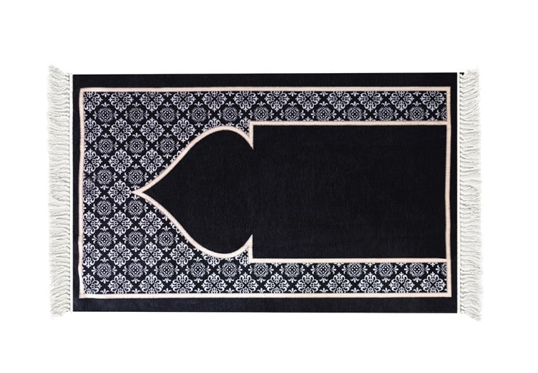 FCC Prayer Carpet For Decor - ( 115 X 70 ) cm - Black