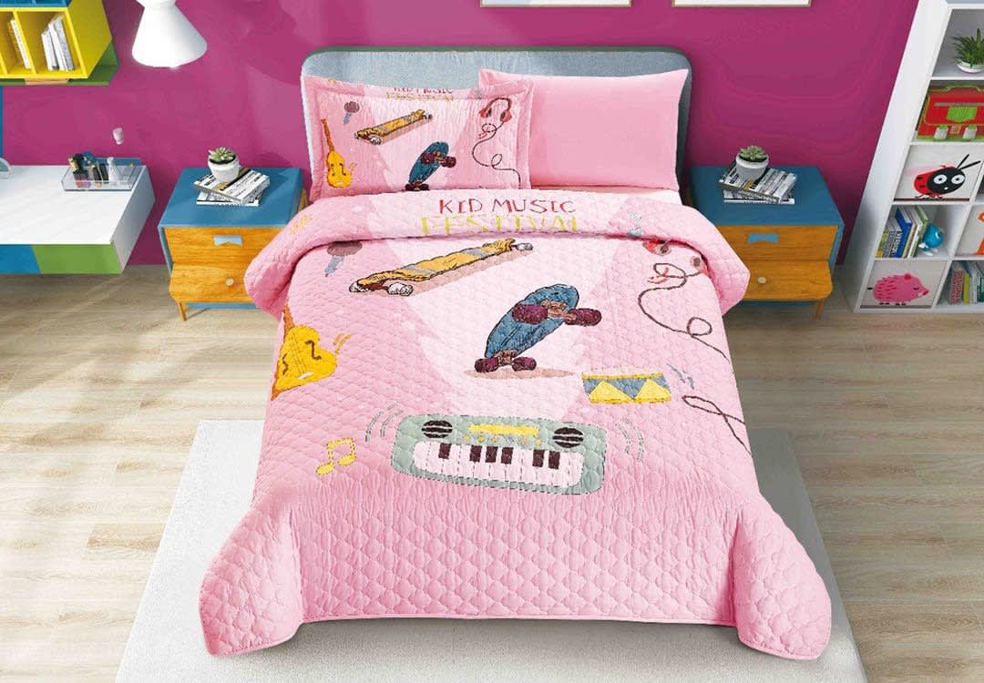 Saad Kids Bed Spread 4 PCS - Pink