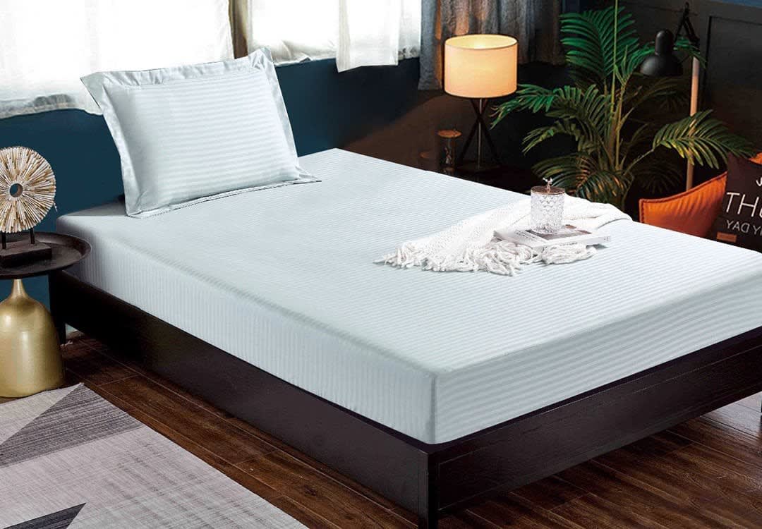 Relax Hotel Stripe Bedsheet Set 2 PCS - Single L.Sky Blue