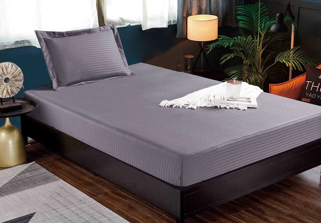 Relax Hotel Stripe Bedsheet Set 2 PCS - Single Purple