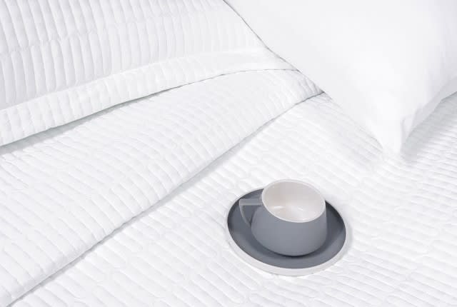 Relax Stripe Bedspread Set 4 PCS - Single White