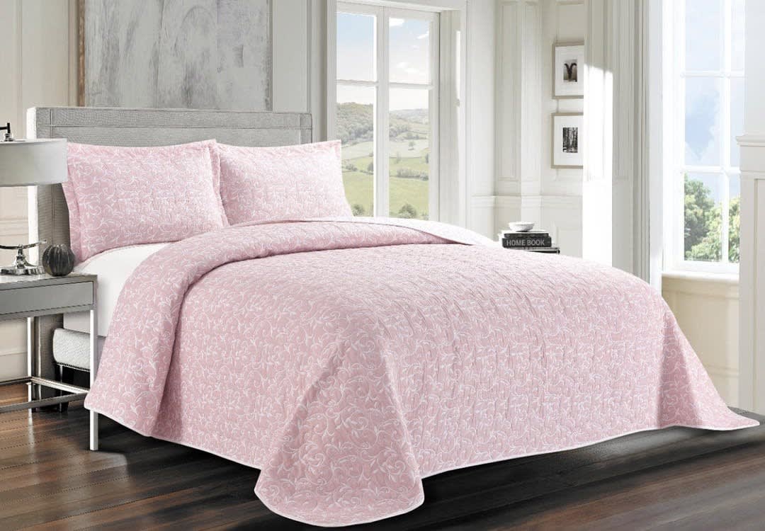 Cannon Jacquard Bedspread Set 4 PCS - King Pink