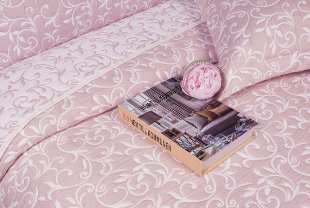 Cannon Jacquard Bedspread Set 3 PCS - Single Pink