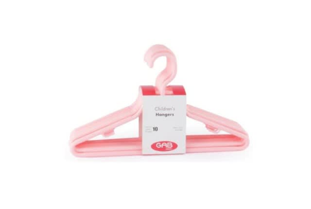 Plastic Children's Clothes Hangers Set 10 Pcs - Pink