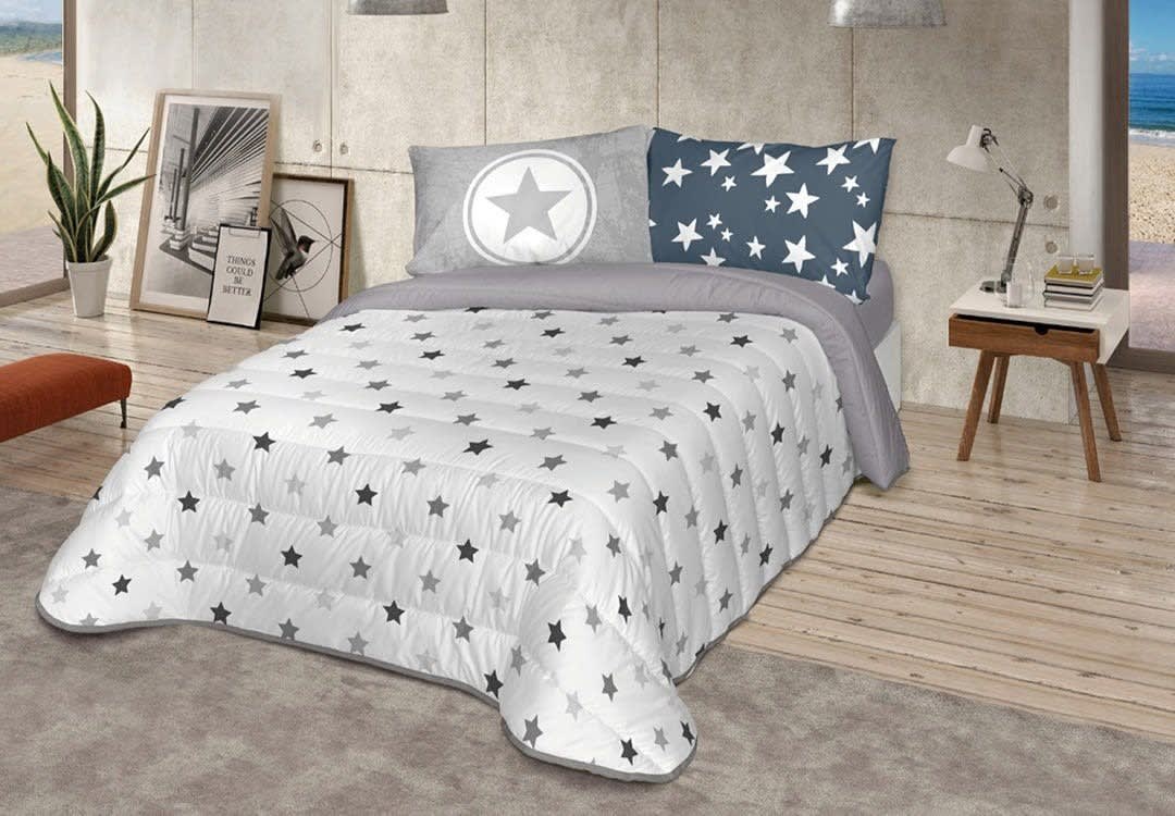 Madrid Kids Comforter Set 4 PCS - White & Grey