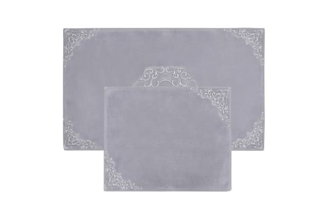 Armada Cotton Bath mat 2 PCS - Grey & White