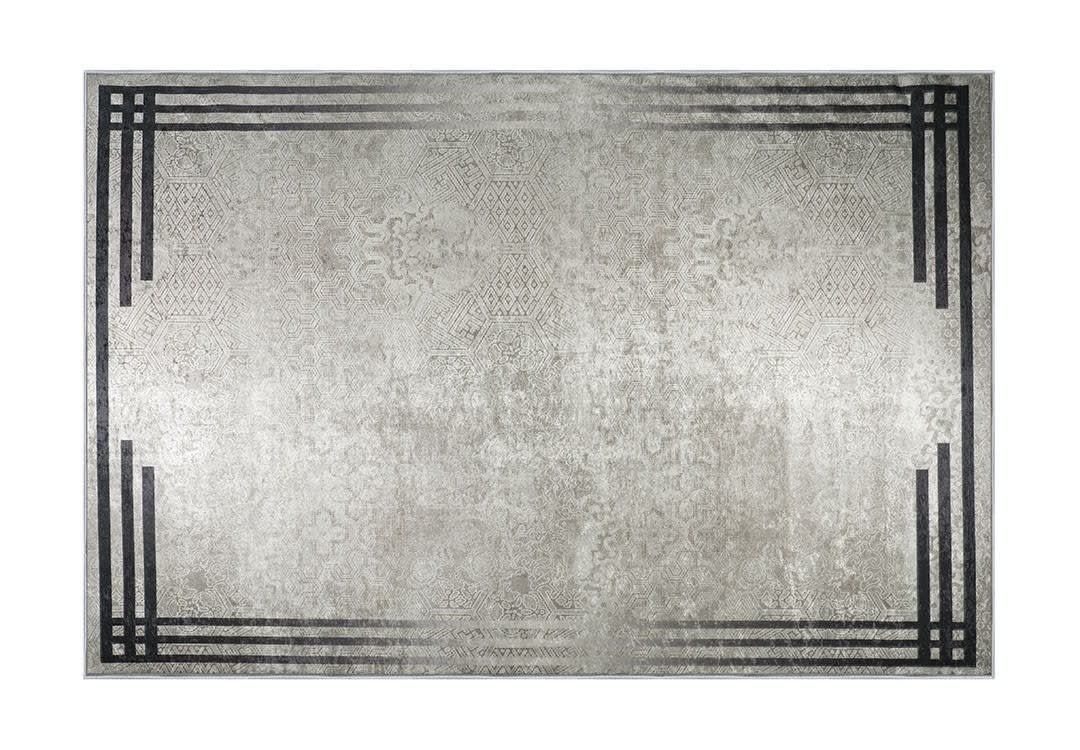 سجاد عازل للماء من أرمادا - ( 160 × 230 ) سم بيج وأسود (بدون أطراف بيضاء)