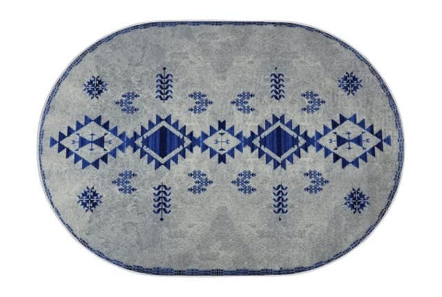 Armada Waterproof Carpet - ( 160 X 230 ) cm Blue & Grey