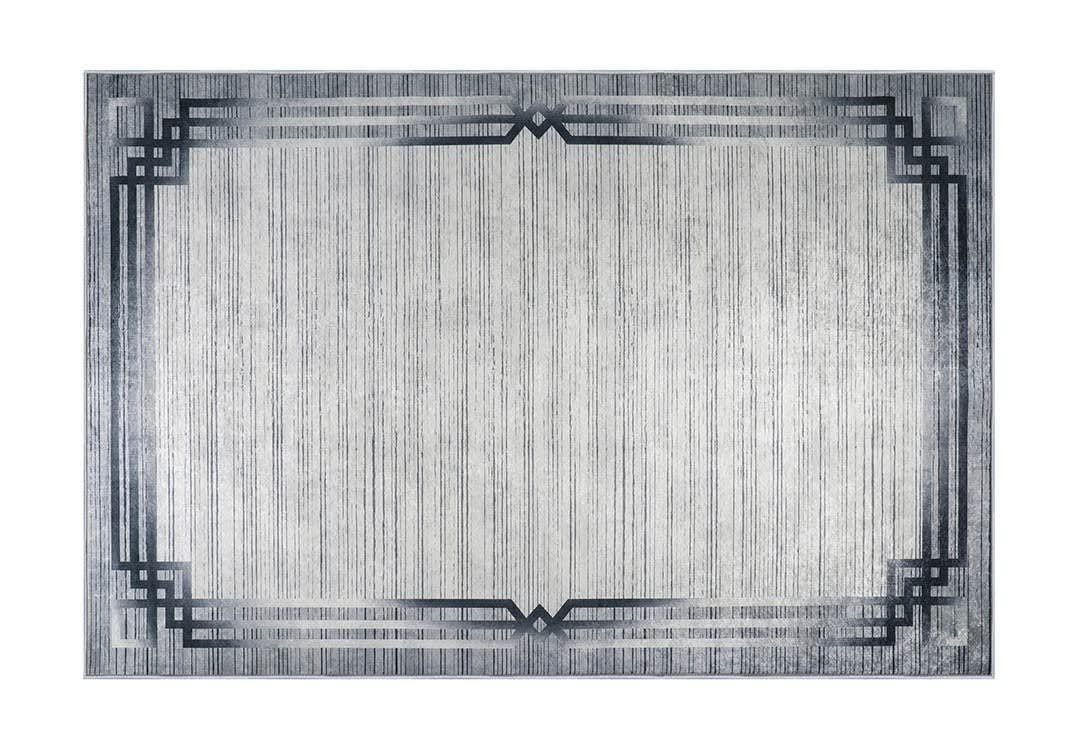 Armada Waterproof Carpet - ( 180 X 280 ) cm White & Black ( Without White Edges )