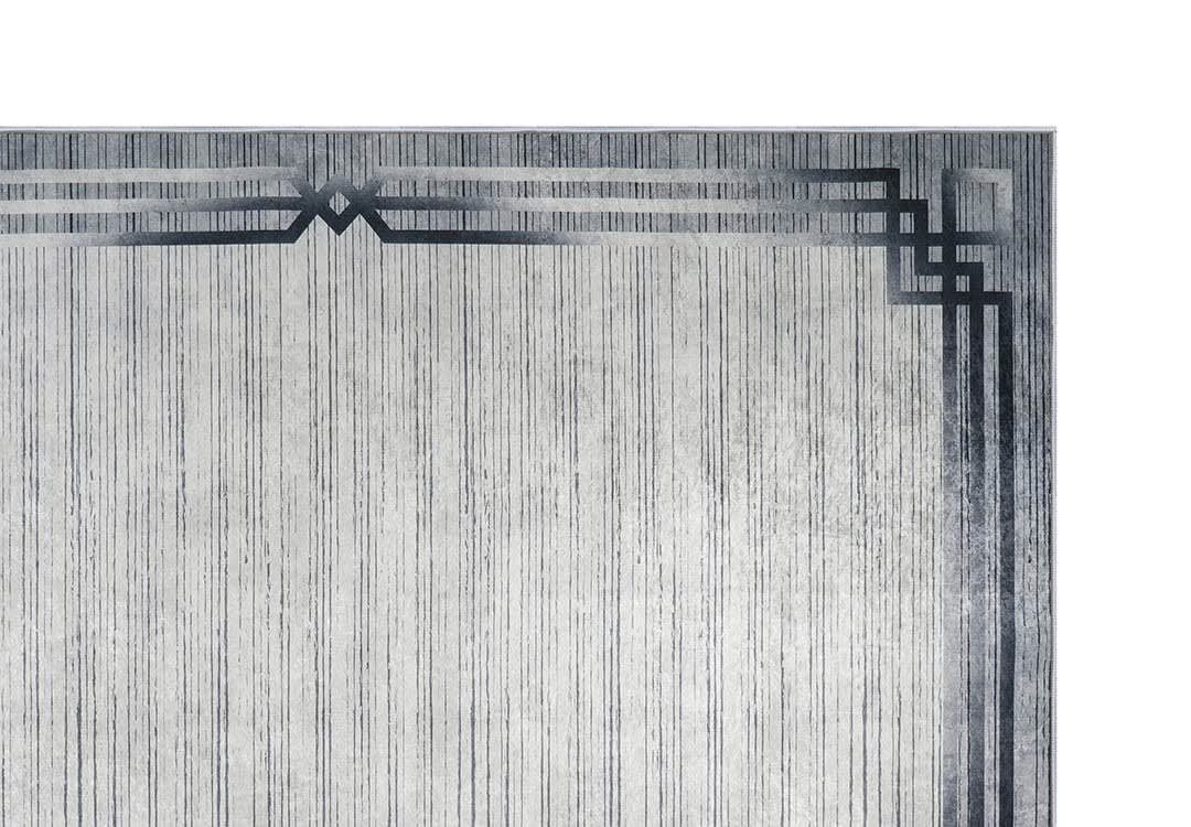 Armada Waterproof Carpet - ( 180 X 280 ) cm White & Black ( Without White Edges )