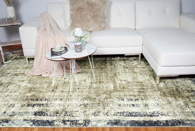 Armada Waterproof Carpet - ( 180 X 280 ) cm Beige & Black ( Without White Edges )