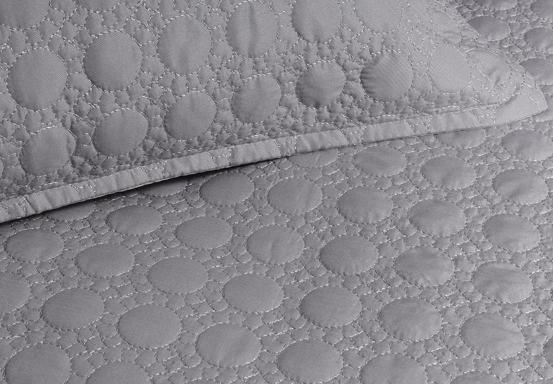 Armada Cotton Bedspread Set 3 PCS - King Grey