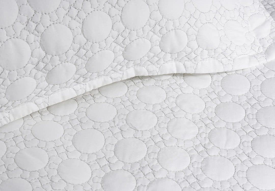 Armada Cotton Bedspread Set 3 PCS - King White & Grey