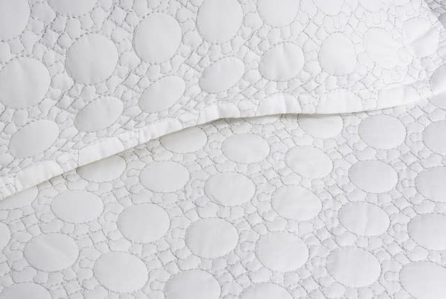 Armada Cotton Bedspread Set 2 PCS - Single White & Grey