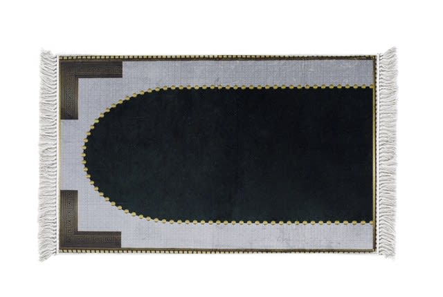 سجادة صلاة ميموري فوم للديكور من أرمادا - ( 65 × 120 ) سم - كحلي ورمادي