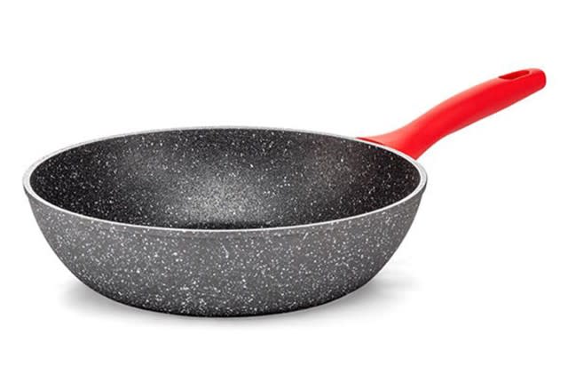 Luigi Ferrero Aluminum Cooking Pan - Grey & Red