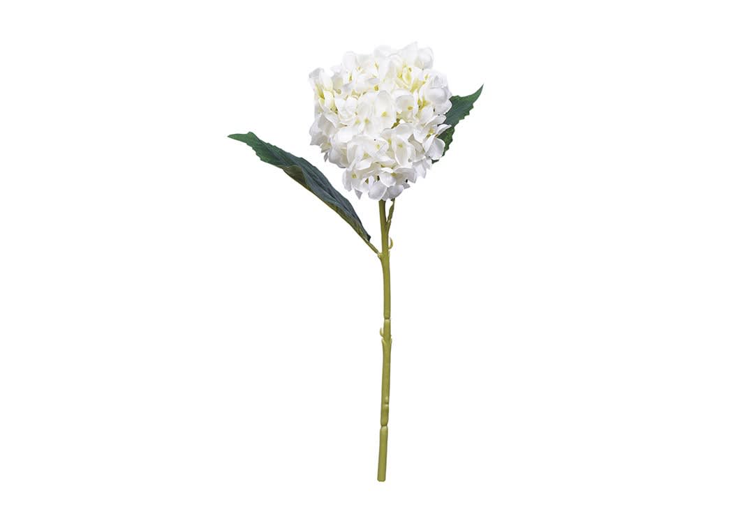 زهرة الهيدرنجا الاصطناعية للديكور 1 قطعة - أبيض