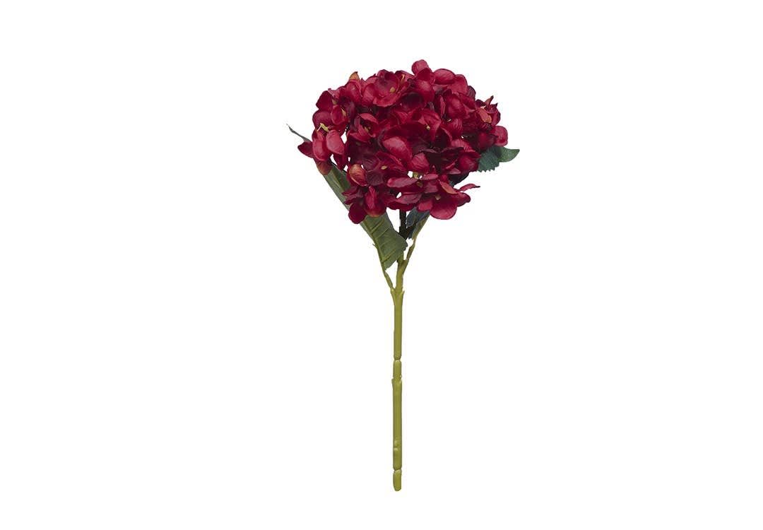 زهرة الهيدرنجا الاصطناعية للديكور 1 قطعة - أحمر