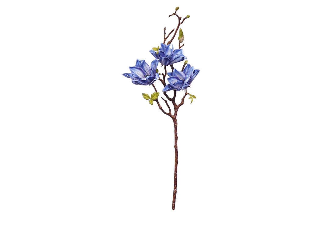 زهرة الماغنوليا الأصطناعية 1 قطعة - أزرق 