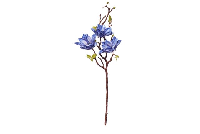 زهرة الماغنوليا الأصطناعية 1 قطعة - أزرق 