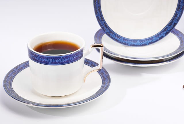 Luxurious Coffee Catering Set 12 PCS - White & Blue