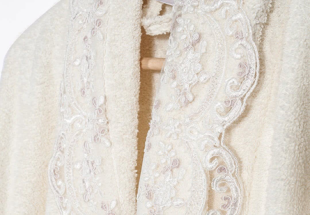 LILIANA Bridal Turkish Cotton Bathrobe 16 PCS - Cream & D.Brown