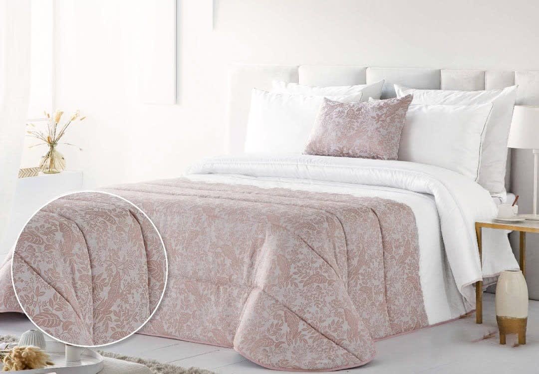 Antilo Wedding Comforter Set 7 PCS - King Pink & White