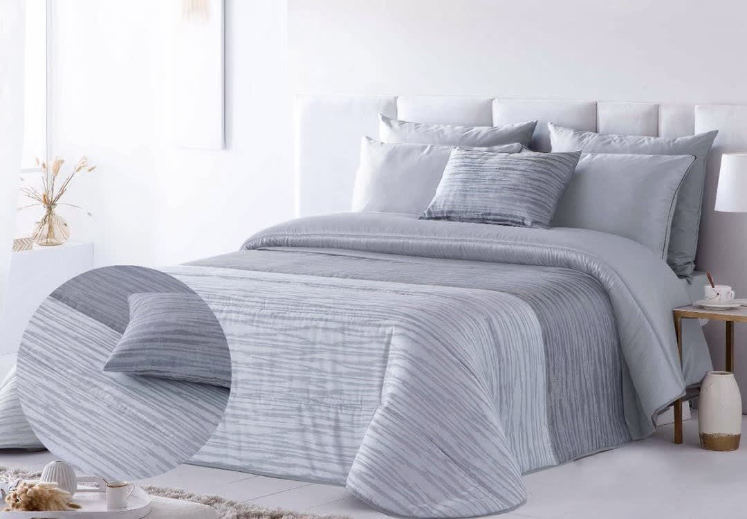 Antilo Wedding Comforter Set 7 PCS - King Grey & Silver