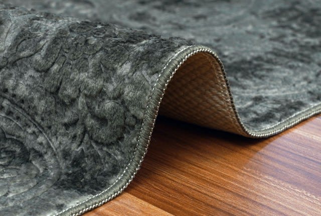 Armada Luxuary Velvet Carpet - ( 190 x 290 ) cm D.Grey