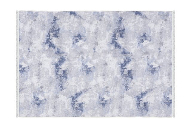 سجاد مخمل فاخر من أرمادا - ( 150 × 233 ) سم أزرق و أوف وايت