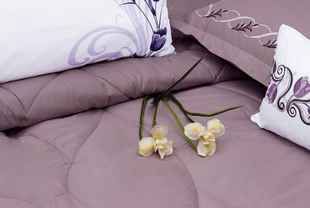 Quinn Cotton Comforter Set 7 PCS - King Purple