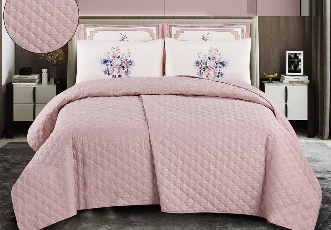 Mira BedSpread Set 4 PCS - Single Pink