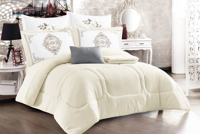 Aventa Comforter Set 4 PCS - Single Cream