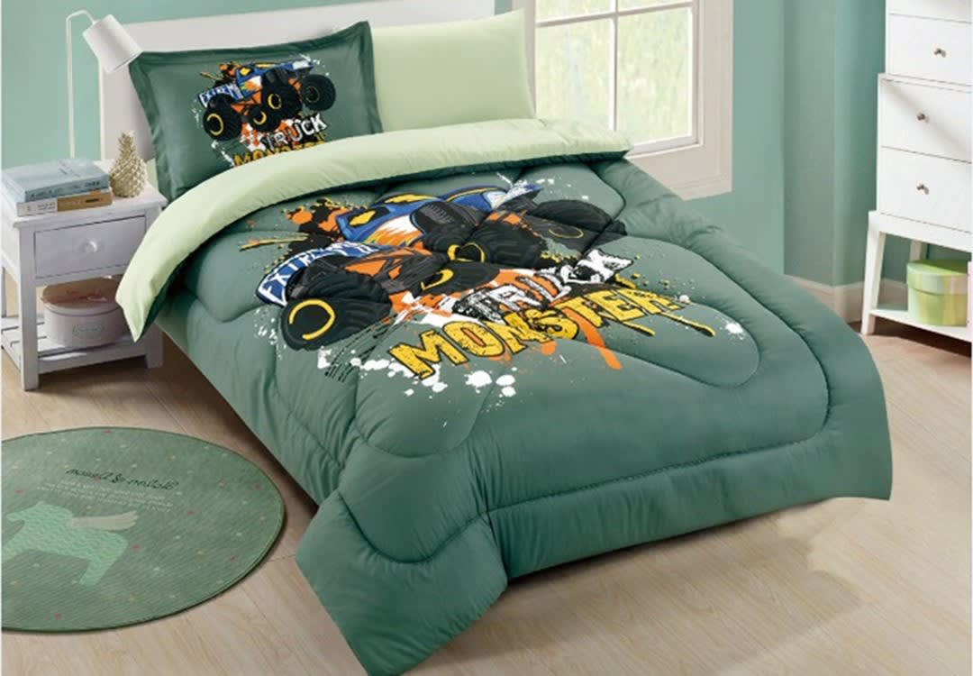 Valentini Kids Comforter Set 4 PCS - D.Green